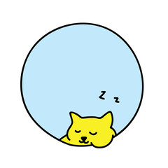 Cat napkin sticker cute