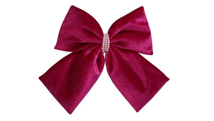 Bow hair with tails in beautiful dark pink color made out of velvet fabric, so elegant and fashionable. This hair bow is a hair clip accessory for girls and women.