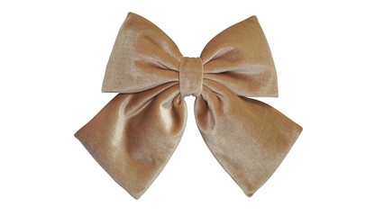 Bow hair with tails in beautiful soft brown color made out of velvet fabric, so elegant and fashionable. This hair bow is a hair clip accessory for girls and women.