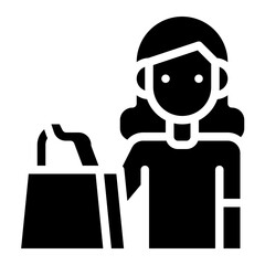 customer shopping buy shopping icon
