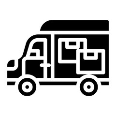 delivery truck stock logistic icon