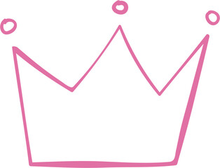 Hand Drawn Crown Doodle Vector Illustration