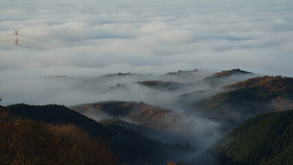 clouds over the mountains