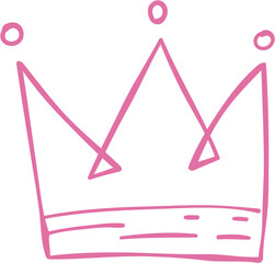Hand Drawn Crown Doodle Vector Illustration