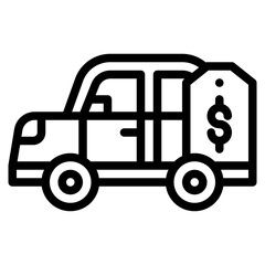 car price sell shopping icon