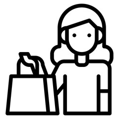 customer shopping buy shopping icon