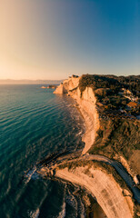 sunset over the beautiful cliffs