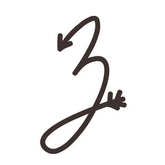 Arrow direction alphabet z Lowercase letters