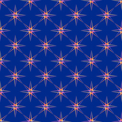 Fototapeta na wymiar Seamlessly pattern. Symmetric abstract wallpaper. Digital paper, textile print. Vector illustration.