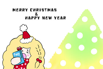 Merry Christmas and Happy New Year illustration Santa