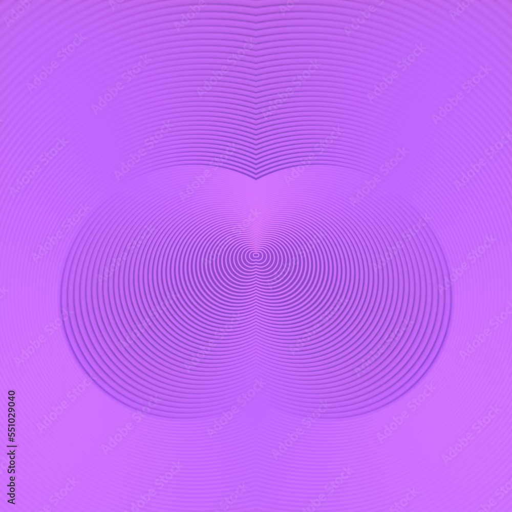Aufkleber Symmetrical pattern of lines in the form of a circle. 3d rendering digital illustration