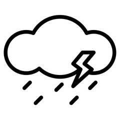rain weather nature ecology icon