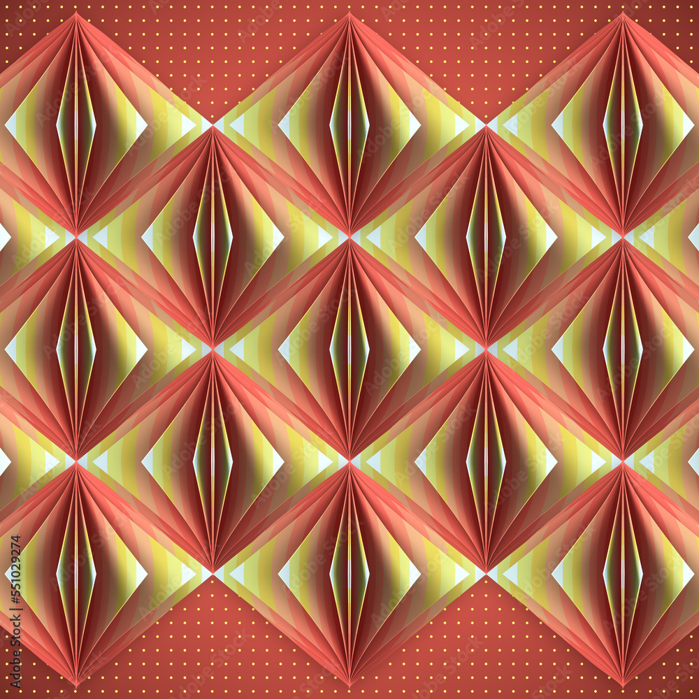 Aufkleber lots of colorful stacks of flipping pages. art pattern decoration element background. 3d rendering d