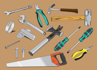 Construction Tool Kit Repair and Renovation 