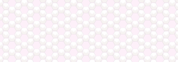 Embossed white hexagon on light pink backgrounds. Abstract tortoiseshell. Abstract honeycomb. Abstract pattern football