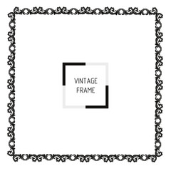 Frame, in the style of an ornament, template