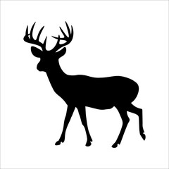 animal deer line icon vector illustration on white background.