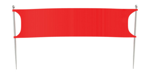 Obraz premium empty space red banner in white isolated background