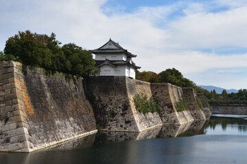 大阪城の南外堀と櫓