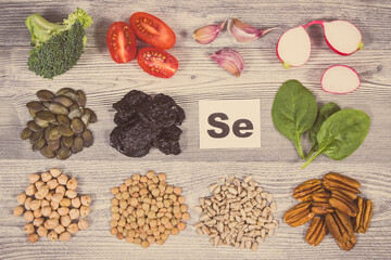 Healthy food containing natural selenium and other vitamins and minerals