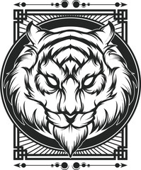 Tiger Head Mascot Design