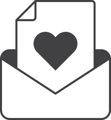envelope and heart illustration in minimal style