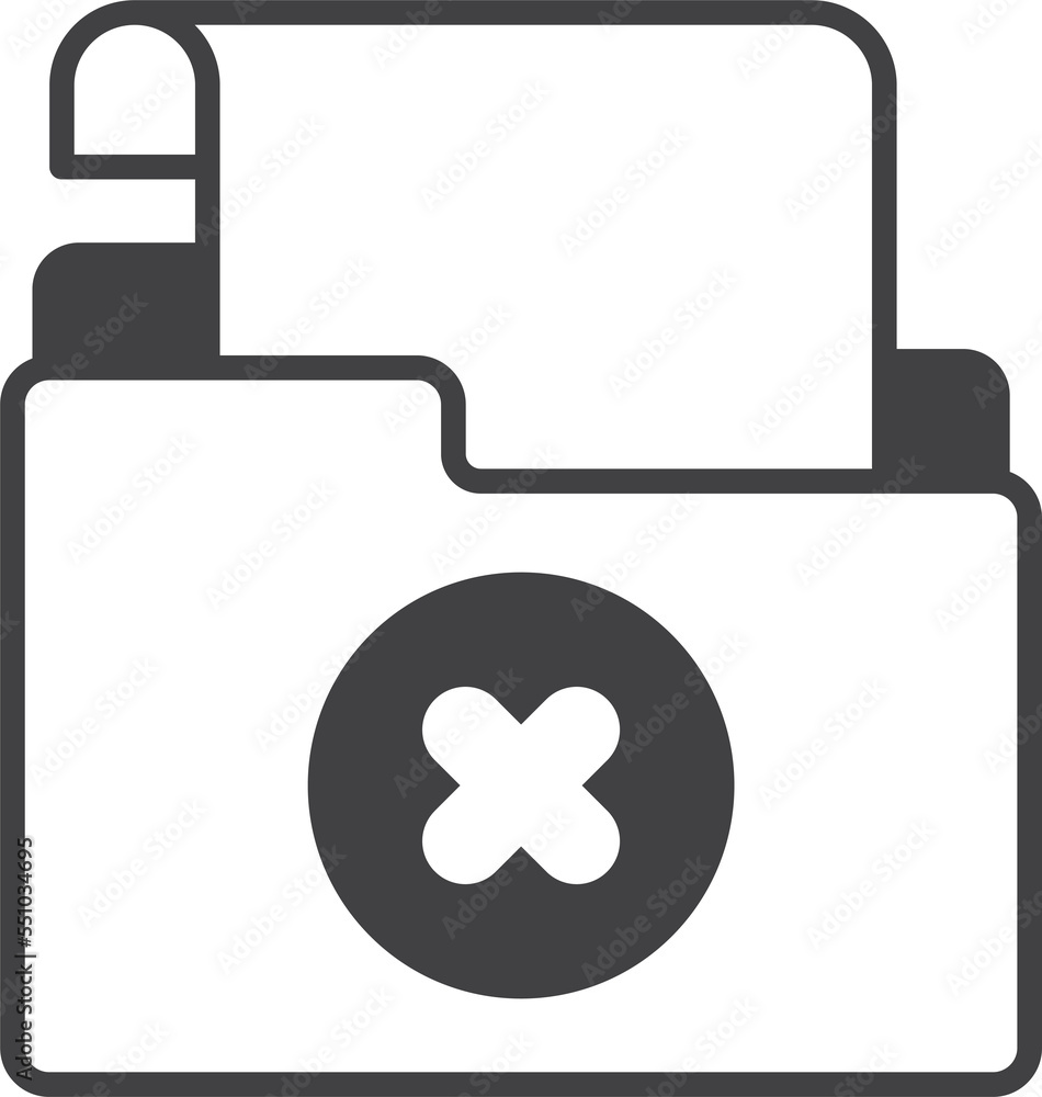 Poster report and wrong mark illustration in minimal style
