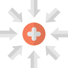 Fototapeta premium centralized concept illustration in minimal style