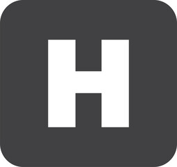 hospital symbol illustration in minimal style