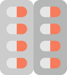 capsule pill box illustration in minimal style