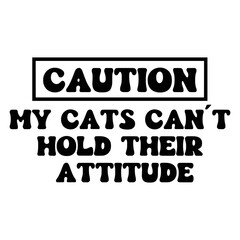 Cat Quotes Typography Black and White for print