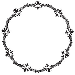 イラスト素材: レトロ、アンティーク、ビンテージのフレーム。ゴージャスな飾り罫オーナメント　モノクロ