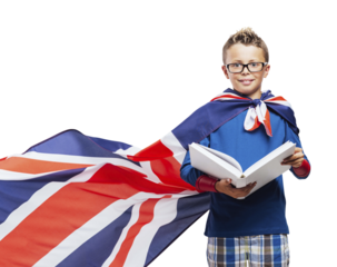 Superhero reading a book