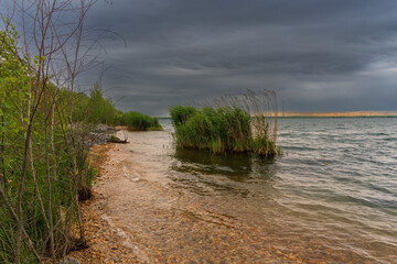 Zwenkauer See der größte See im Leipziger Neuseenland, Stadt Zwenkau, Landkreis Leipzig, Sachsen,...