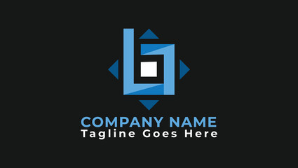 Obraz premium Letter b square minimal business solution and corporate logo