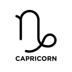 zodiac capricorn icon vector design template in white background