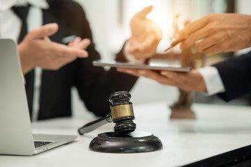 Business Lawyers having  Concepts of  Legal services at the law office work Legal advice online