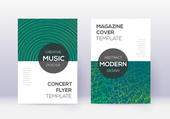 Modern cover design template set. Green abstract l