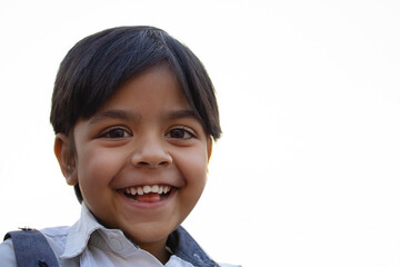 Close up of a rural Indian school girl 