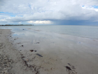 footprints on the beach