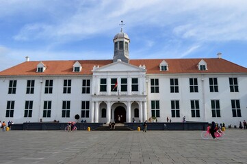 Kota Tua, Jakarta, Indonesia – October 28, 2022: The Jakarta History Museum, Also Known As Fatahillah Museum Or Batavia Museum. With Selected Focus.