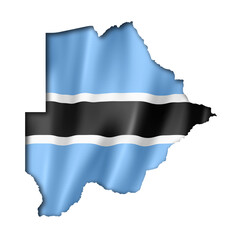 Obraz premium Botswana flag map