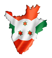 Fototapeta premium Burundian flag map