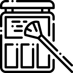 Eye Shadow Color Palette Blush Bronzer Brush Cheek Make Up Beauty Cosmetic line icon