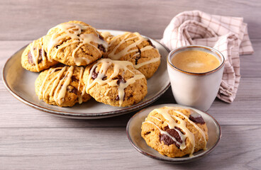Double chocolate cookies served