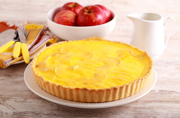 Apple and custard tart,