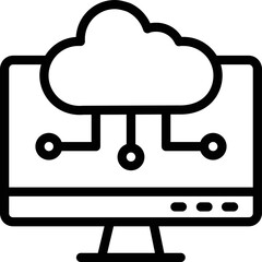 Cloud computing Vector Icon Design Illustration