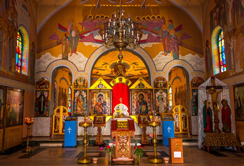 Chancel of the Russian Orthodox Church in Zheleznovodsk,Northern Caucasus.