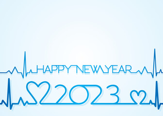 Happy New Year 2023 health care poster design