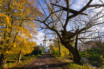 Temples of the former Spaso-Preobrazhensky (Transfiguration) Monastery in Staraya Russa, Novgorod region, Russia